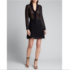 L'AGENCE Alesia Tie-Neck Long-Sleeve Dress